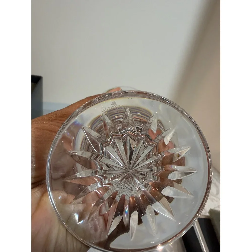 Waterford Crystal Lismore Happy Birthday Footed Vase 7 Inch Clear Lead Glass Box